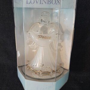 VTG  Lovinbox "Heavenly Messenger" Peace  Crystal Angel 22Kt Trim